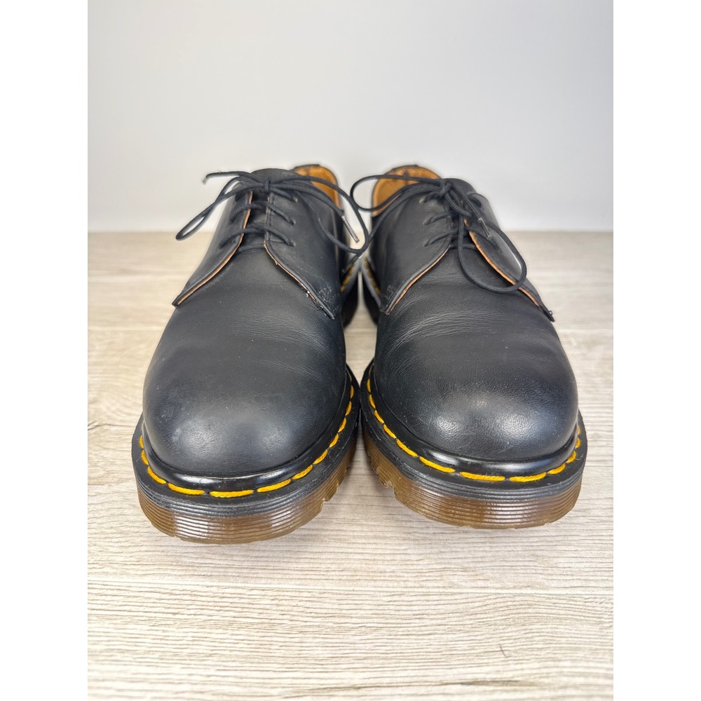 Dr. Martens Women 8 1461 Made in England Oxford Shoes Black Leather Bex Lug Sole - Picture 4 of 11